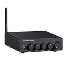 Fosi Audio BT30D Pro TPA3255 Hi-Fi Bluetooth 5.0 Stereo Audio Receiver Förstärkare 2.1 Channel Mini Class D Integrated Amp 165 Watt x2+350 Watt för Home Outdoor Desktop Bokhylla Högtalare/Subwoofers