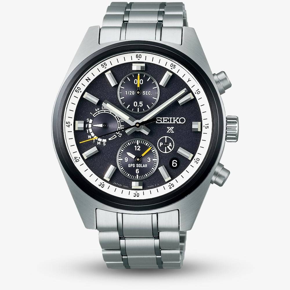 Seiko Mens Prospex Speedtimer GPS Solar Chronograph Black Watch SSH167J1
