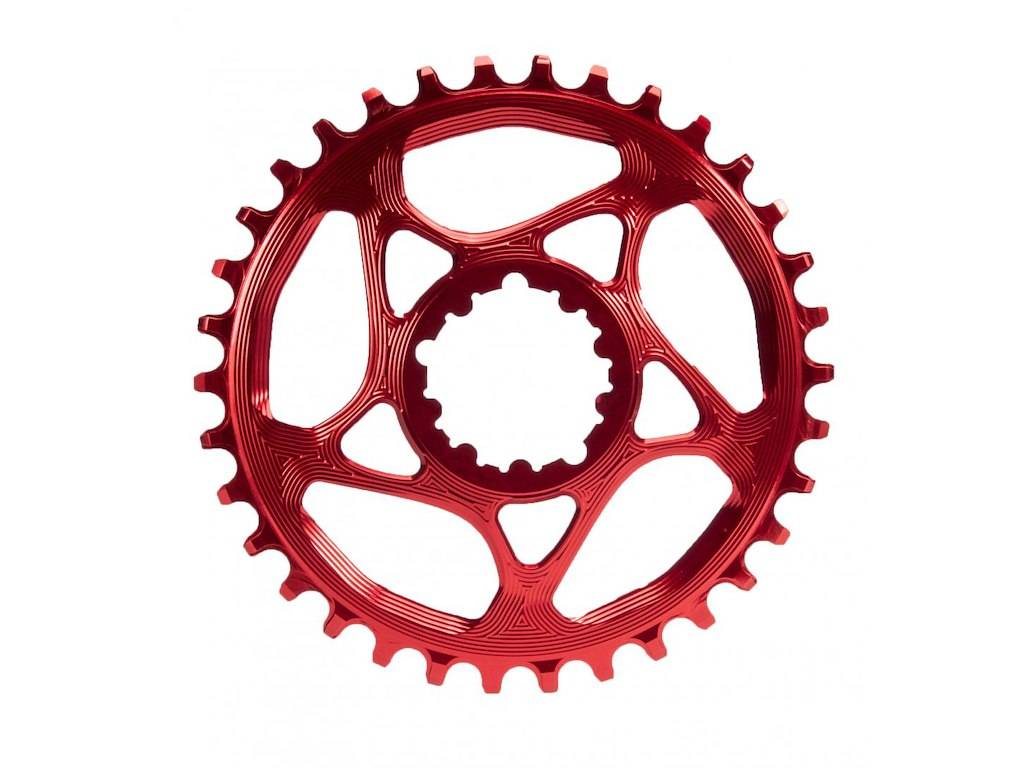 Absolute Black Klinge 30T Direkte montering SRAM GXP/BB30/DUB Rød.