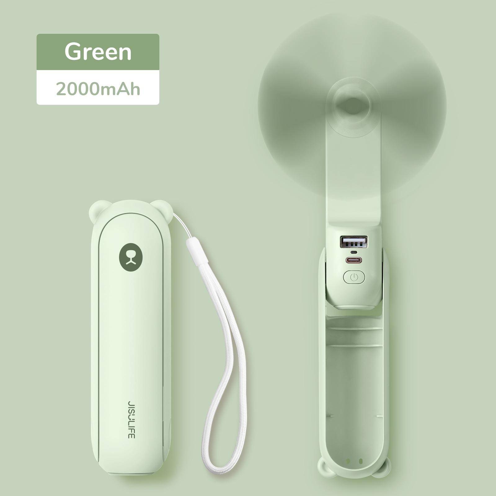 Portable Fan Mini Handheld Fan USB 4500mAh Recharge Hand Held Small Pocket Fan with Power Bank Flashlight Feature CHINA