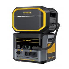 VTOMAN FlashSpeed 1500 Tragbare Powerstation 1500W (Spitze 3000W) mit Zusatzbatterie, 3096Wh Solar Generator, unterstützt AC/DC/Solaraufladung, Vollladung in 1 Stunde, für Camping, Wohnmobil, Notfall