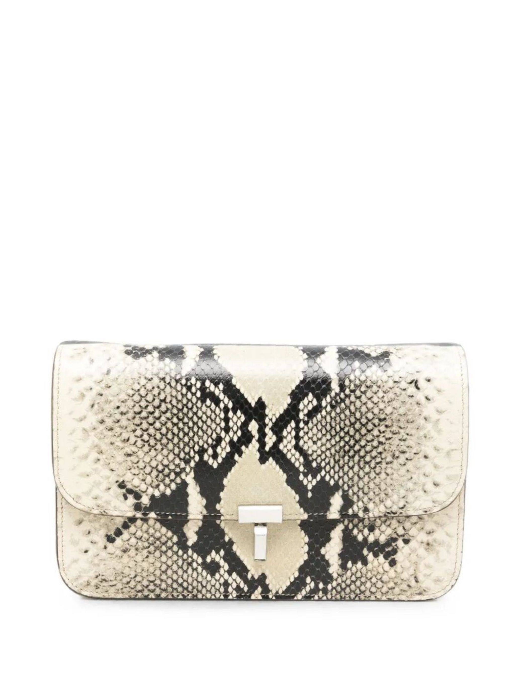 TOTEME Crossbody Bag Python Embossed "T-Lock"