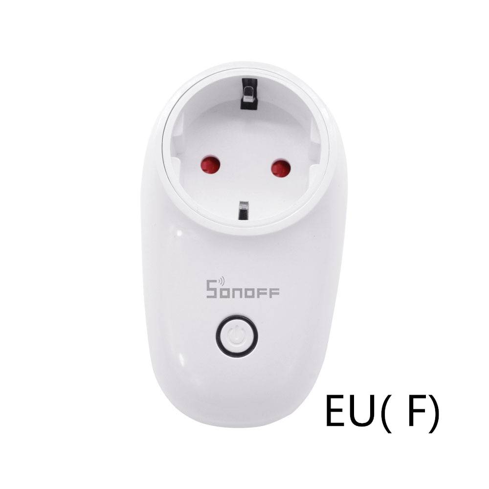 Sonoff s26 uk/ eu type-f wifi smart plug eluttag ljusbrytare uttag timer 220v trådlös fjärrkontroll alexa google home - Eu-typ-f