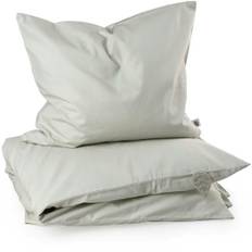 Sebra Sengesæt 70x100 + 40x45 Cm - Børnesengetøj Økologisk Bomuld Mist Green - 100130015