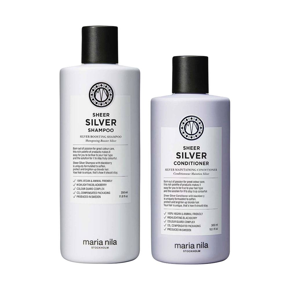 Maria Nila Sheer Silver Shampoo 350ml + Conditioner 300ml Duo (650 ml)