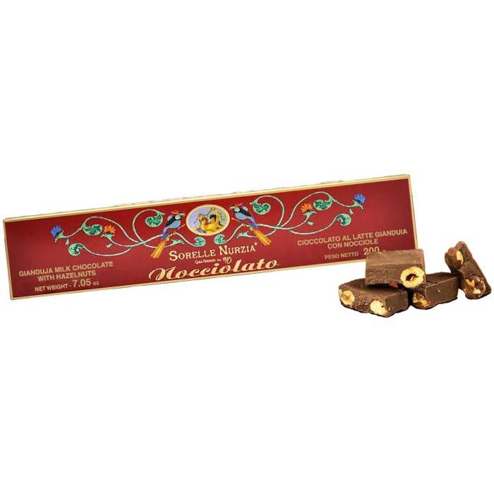 Sorelle Nurzia Giandujanougat med 50% Hasselnöt 200g