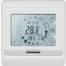 Ac 16a 230v el golvvärme termostat system digital temperaturregulator rum luft lcd bakgrundsbelysning pekskärm + kabel
