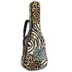 Akustisk gitarrväska vattentät gitarrryggsäck tjock mjuk vadderad katt valp mus klassiskt gitarrfodral, Färg3, 42.9x16.9x4.7 in, Väskorganiserare