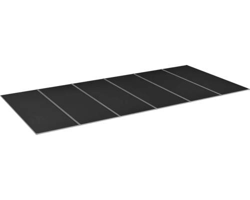 Kanalplasttak komplett HALLE Isolux bärande profiler rökfärgat 16x1050x2000 mm 6st skivor