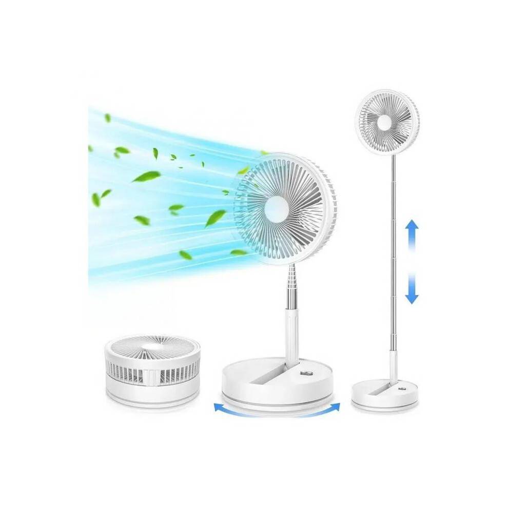 (white) (white) Portable Standing Fan With Remote Control, Height Adjustable 15.75–41.75 In, Foldable Pedestal Fan