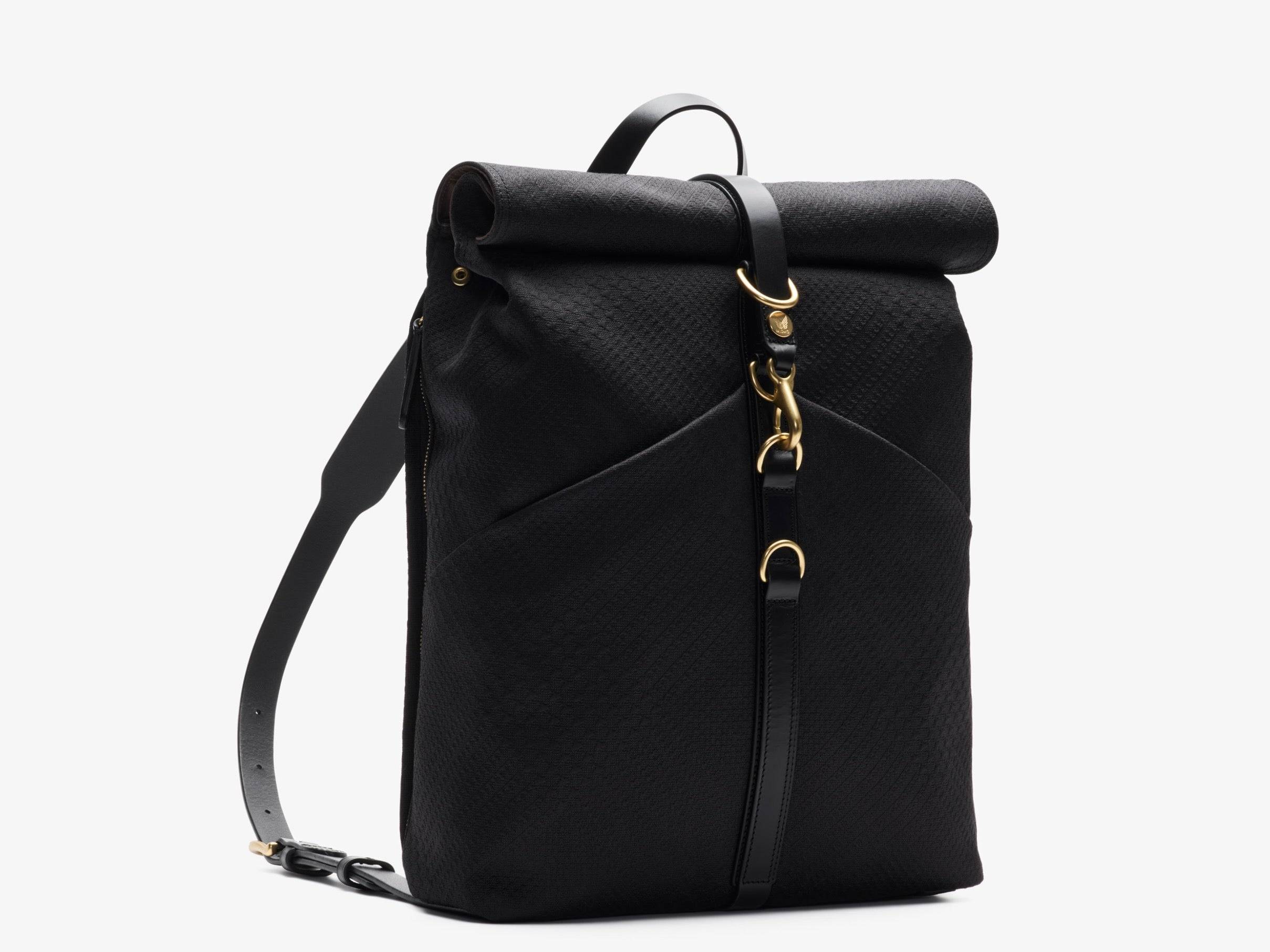 M/S Rucksack - Haptic Black/Black - 80% Cotton & nylon Jacquard / 20% full-grain bridle leather / Prince of Wales Jacquard / 4202.92