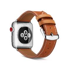 Apple Watch Series 8/7/6/SE/5/4/3/2/1 - 41/40/38 mm - Rem i äkta läder - Brun