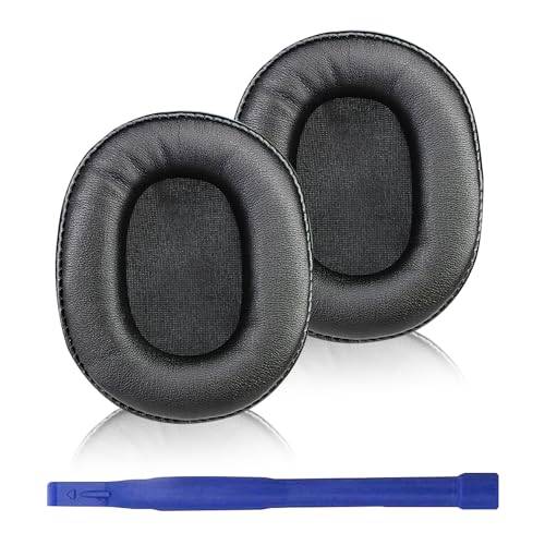 Adhiper Arctis 7 öronkuddar/ersättningskuddar minnesskum protein läderöronkuddar kompatibla med SteelSeries Arctis Pro 7 5 3 spelheadset (svart)