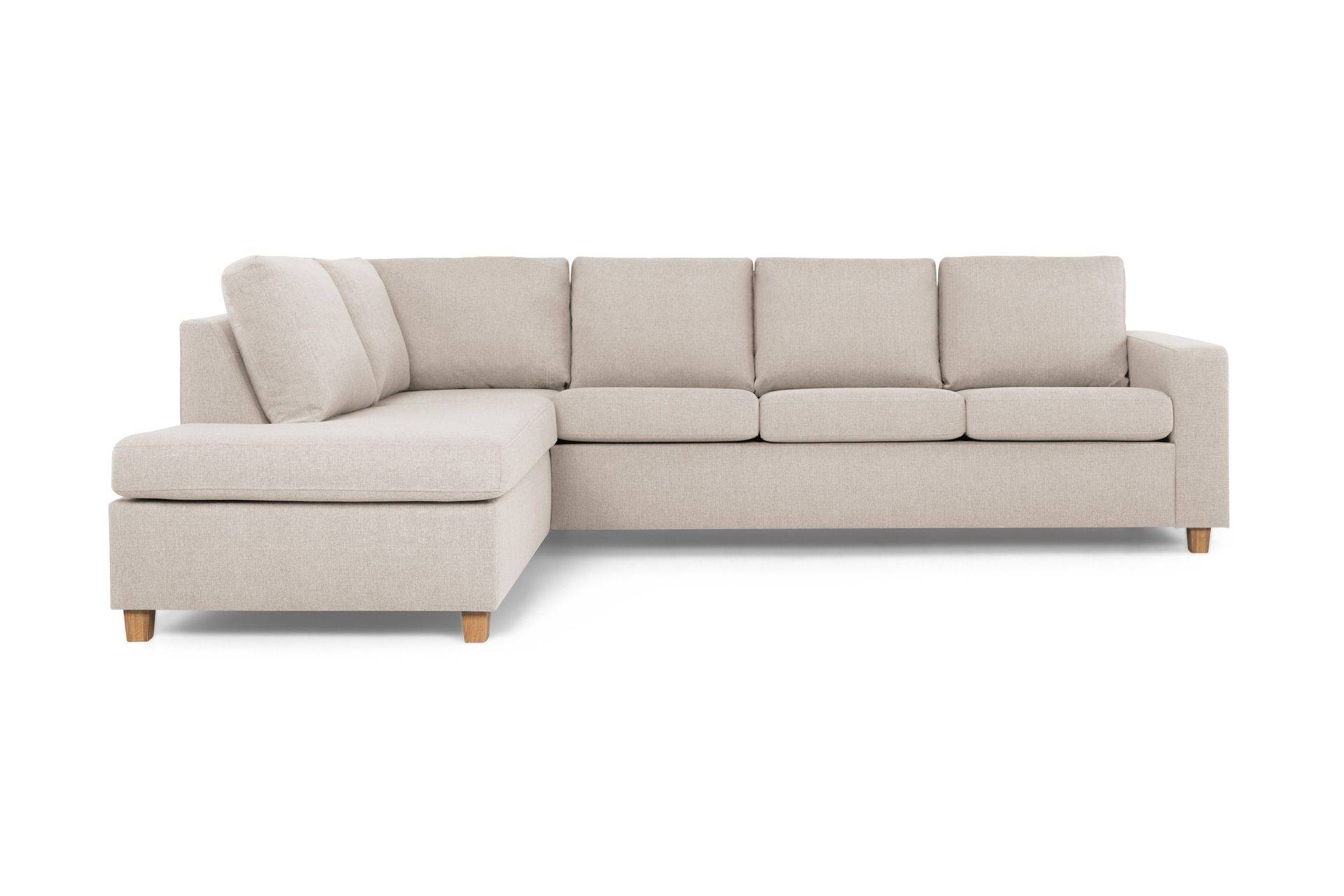 Basic Home Crazy 4-sits Vänstervänd L-formad Schäslongsoffa i Tyg - Beige Divansoffor & schäslongsoffa Beige,Grå