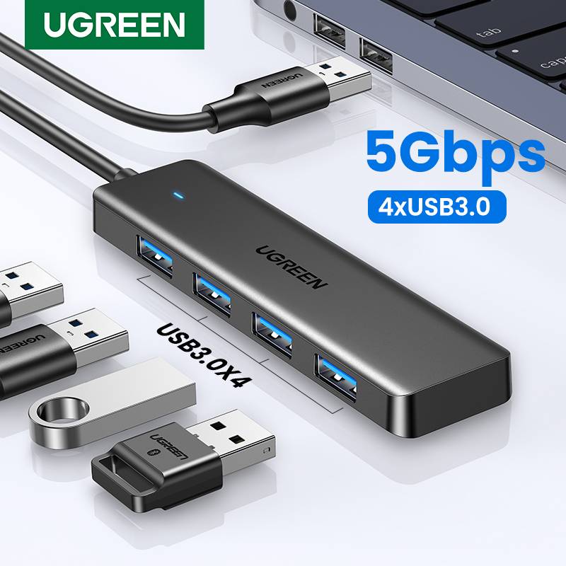 UGREEN USB 3.0 HUB 4 Ports USB-C HUB Slim for Mouse Keyboard Compatible with MacBook Pro Air Laptop Desktop PC Xbox PS5 Splitter