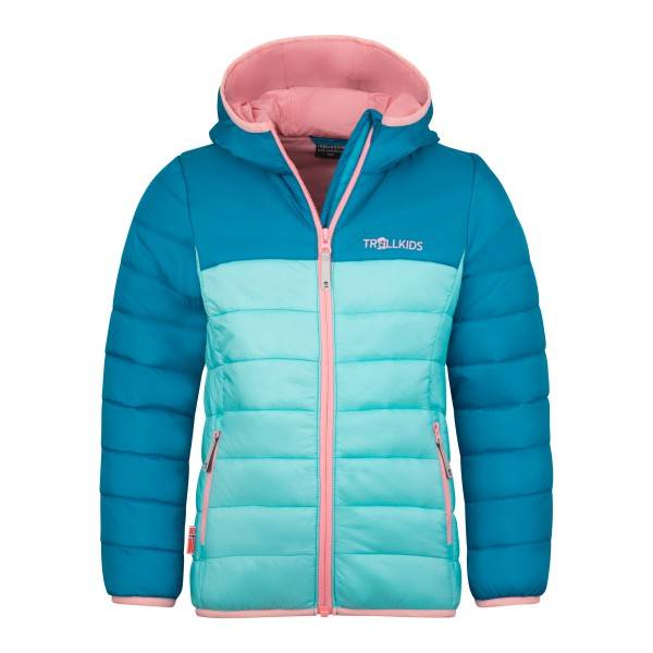 Trollkids Girl's Eikefjord Jacket Syntetisk jakke Børn størrelse 98 farve turkis/blå
