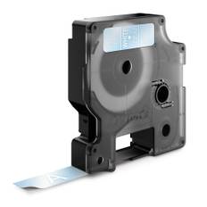 5 st DYMO® Standard D1 tape, 12 mm, hvid på klar