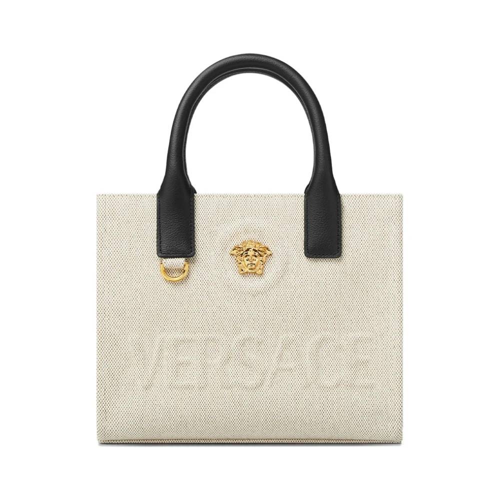 Versace La Medusa Mini Canvas Tote - Tasker - Dame - Beige - ONE SIZE - Bomuld