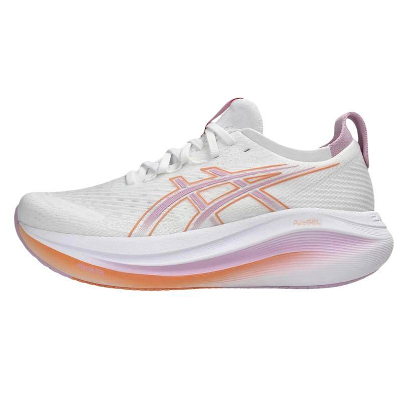 ASICS Gel Nimbus 27 Vit Ljus Lila Dam Sneakers 1012B753-101 40.5
