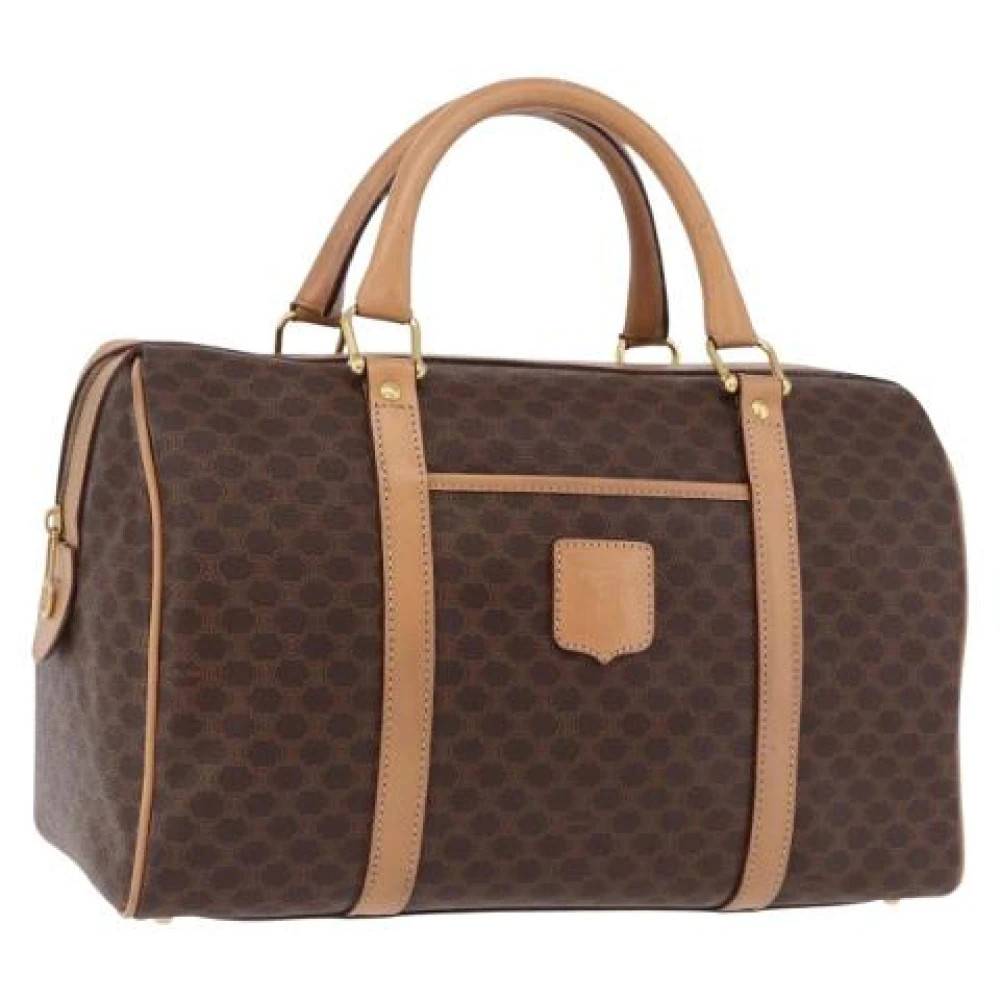Celine Vintage Pre-owned Macadam Canvas Boston Bag - Vintage - Dame - Brun - ONE SIZE - Uld