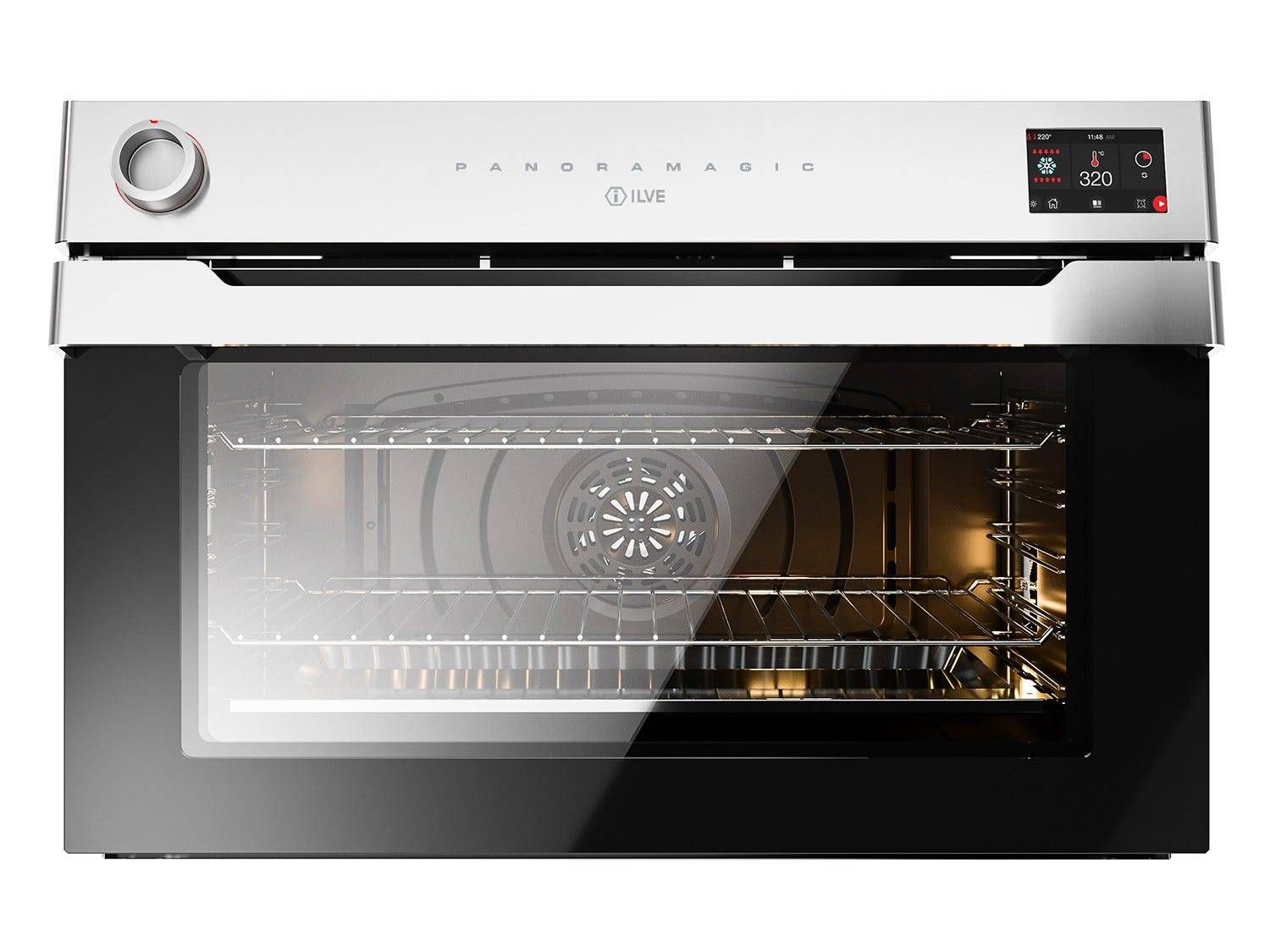 Ilve, Panoramagic maxiugn 90, 110 liter, 30-300°C, TFT-display, rostfritt/svart