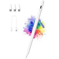Stylus Stift für Touch Screens POM Tip Tablet Pen Wiederaufladbarer Pad Stift Capacitive Magnetic Tablet Stift für iPad/Pro/Air/Mini/Samsung Galaxy/Huawei/iOS/Android/Tablets-Weiß