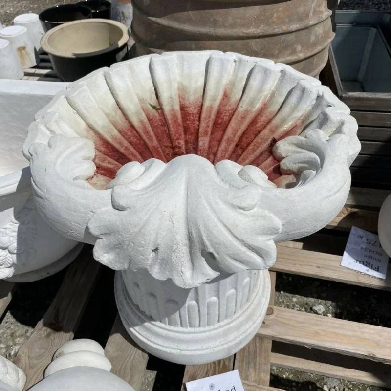 Fuglebad med patina Musling Ø50cm Lahema Marmor Kunst.