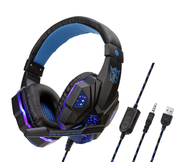 Gaming Headset Hörlurar för Playstation 4 / Ps4 Pro / PS5 / Xbox One / PC med Stereo Bass