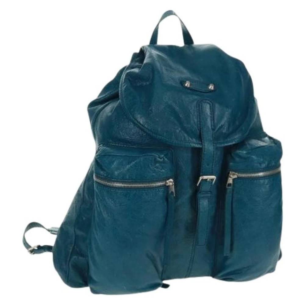 Balenciaga Vintage Pre-owned Vintage Rygsæk - Vintage - Dame - Blå - ONE SIZE - Uld