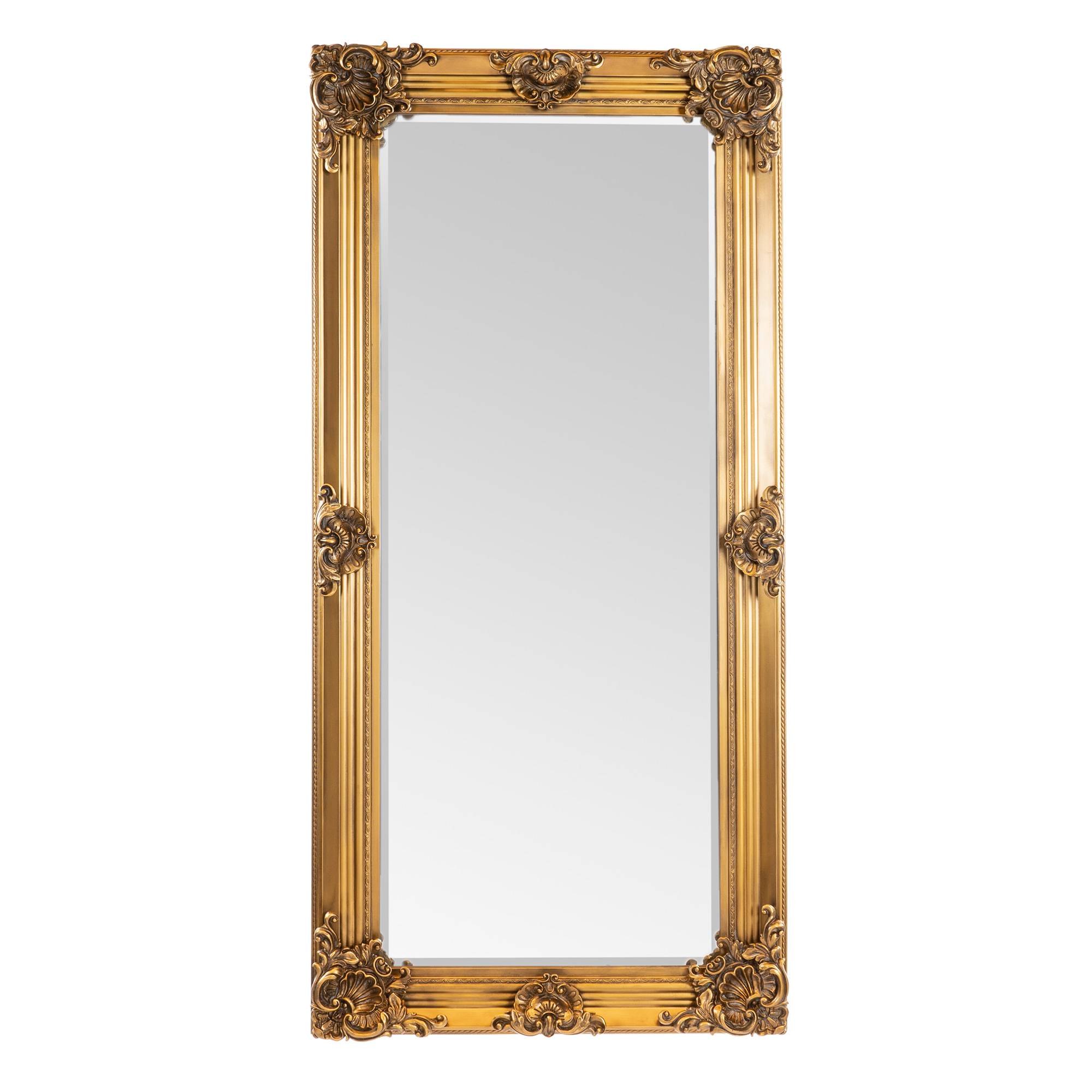 Helkroppsspegel 80x170cm Guld Trä Queen | Helkroppsspegel | Vesani