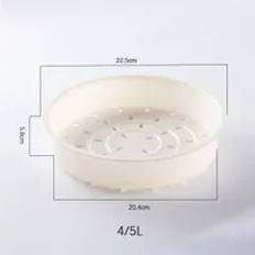 3/4/5l livsmedelsklassad plast ångkokare kokkärl riskokare ångbricka grönsaker och frukt avloppskorg köksredskap