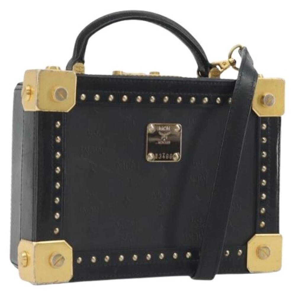 MCM Pre-owned Pre-owned Trunk Crossbody Bag - Vintage - Dame - Sort - ONE SIZE - Uld