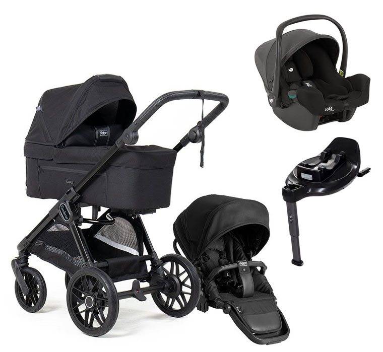 Emmaljunga Sento Pro duovagn Ergo+ 2027 + Joie i-Snug 2 babyskydd + isofixbas