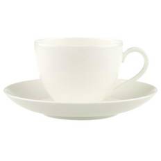 Villeroy & Boch Anmut Kaffekop Med Underkop 15 Cl - Kaffekopper Benporcelæn Hvid - 24456-24455