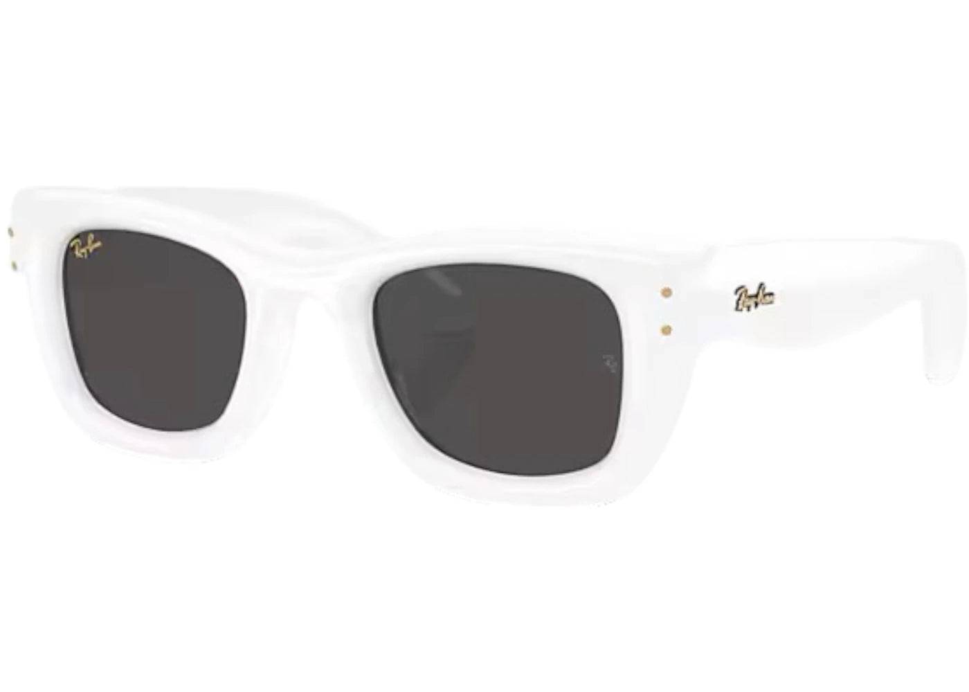 Ray-Ban x A$AP Rocky Wayfarer Puffer Sunglasses Polished White Ultra Black (RB4940) - One Size (One Size)