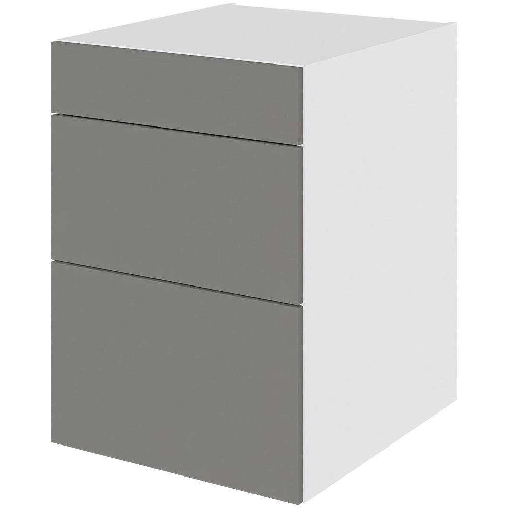 Multi-Living Køkken skuffeskab i Cibo Grigio 128 H: 70,4 cm D: 60,0 cm - 3 skuffer deludtræk/softluk - Bredde: 50 cm