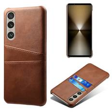tectTech Sony Xperia 1 VII Snyggt skal med 2 kortfack, Brun