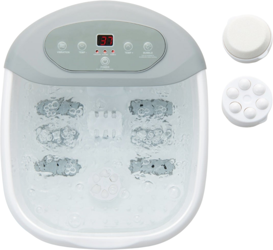 Northix Foot Spa Massager With Heat, Bubbles Pedicure Stone Välbefinnande & Återhämtning Grey - 33 cm
