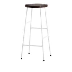 HAY - Cornet Bar Stool High - Smoked Oiled Oak - Cream White - Barstolar & barpallar - Jonas Trampedach - Vit - Metall/Trä