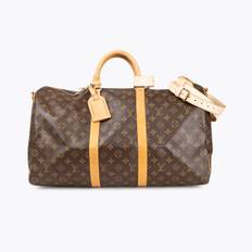 LOUIS VUITTON Keepall Bandouliére 50 Weekend Bag - Brown (32 cm x 52 cm x 26 cm)