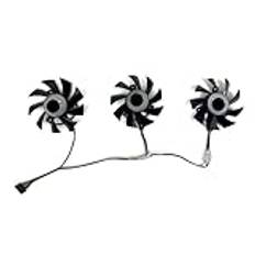 grafikkort 3PCS 75MM 4PIN Cooling Fan For X3 RX 5700 XT RX5700 XT Graphics card fan replacement FD8015U12S GPU FAN(3PCS)