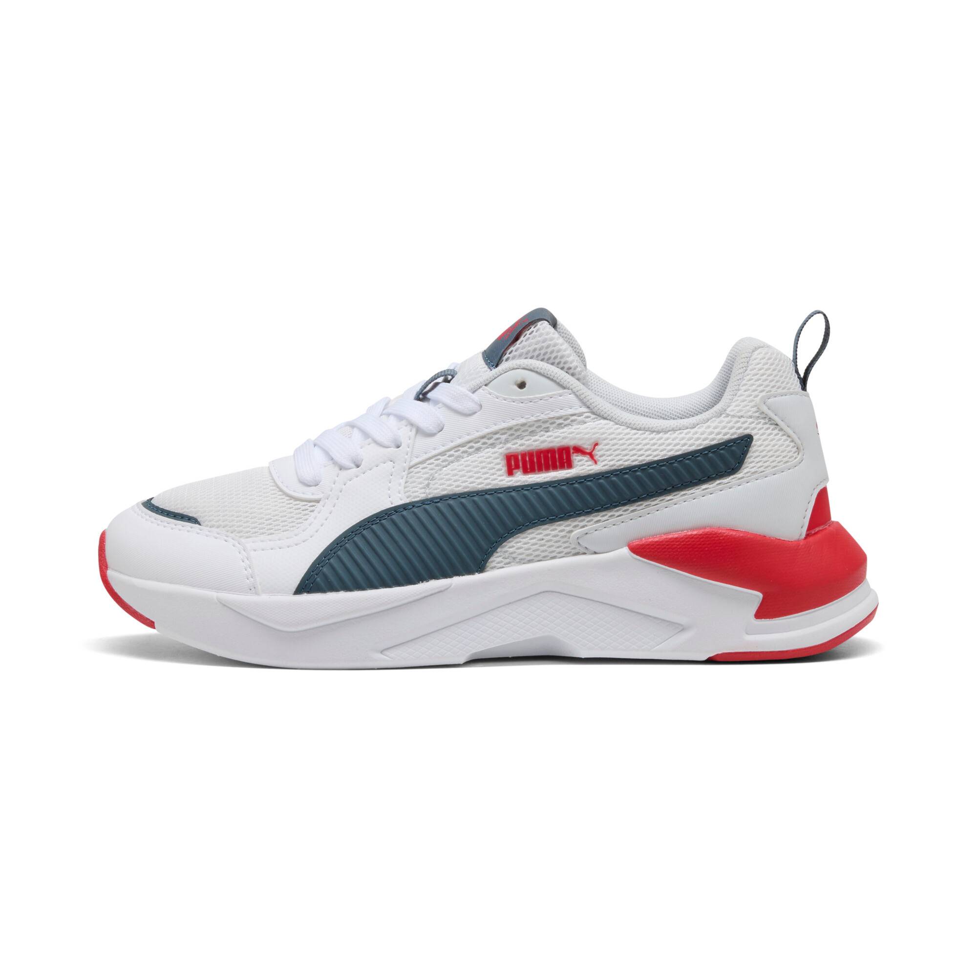 PUMA X-Ray 4 Sneakers Youth, Shoes, White/Evening Blue/Red, 36