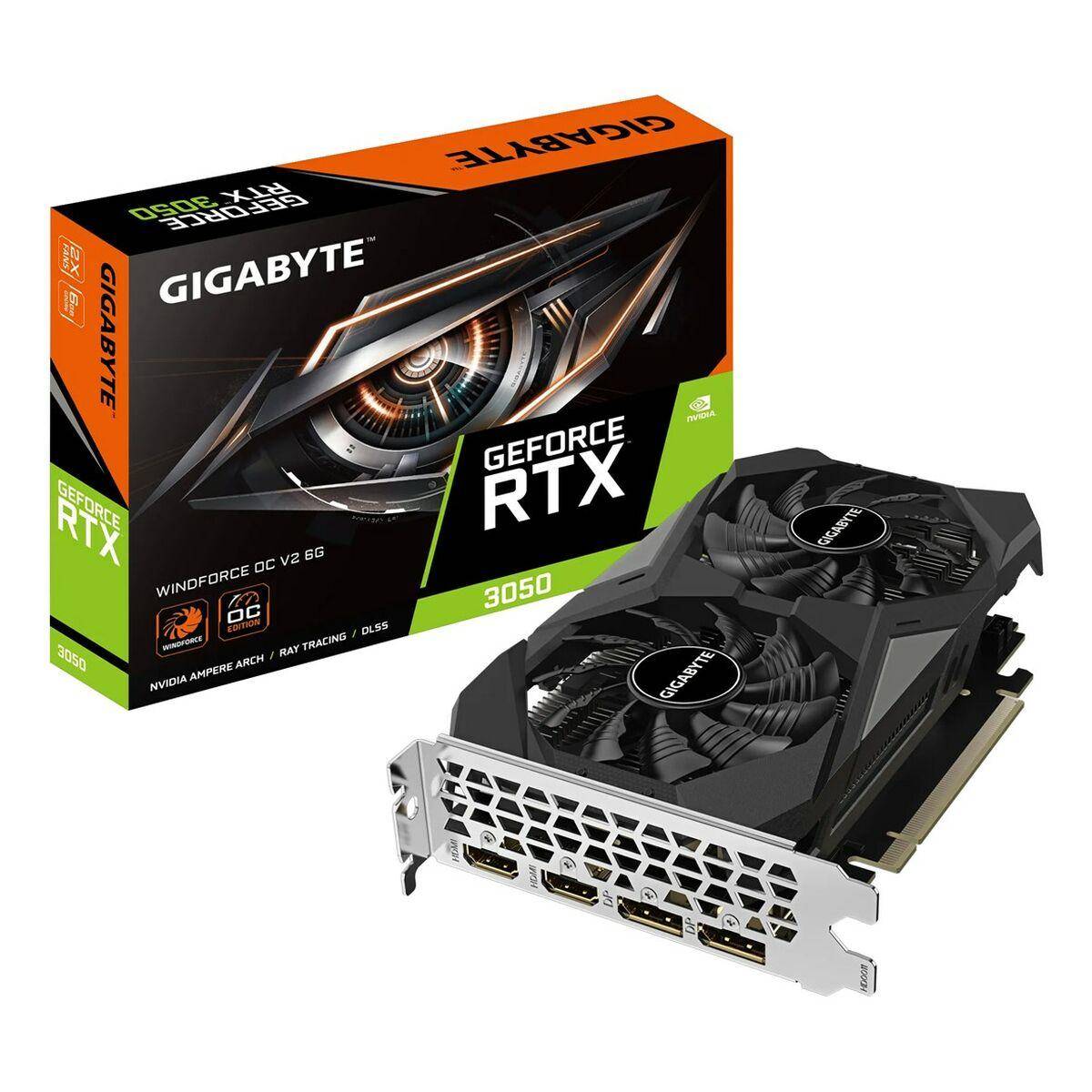 Gigabyte GeForce RTX 3050 WINDFORCE OC V2 6GB GDDR6 Svart svart