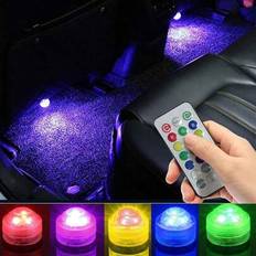 1/2/4/6/10 st mini-LED-lampor 20H+, mini nedsänkbar LED-slinga med fjärrkontroll, mini RGB-färgskiftande LED-värmeljus batteridriven, lämplig för vas, - Genomskinlig (Multi-size)