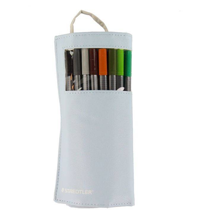 Staedtler Tuschpennor m. Pennfodral - 20 st. - 0,3 mm - Ljusblå - Staedtler - One Size - Tusch