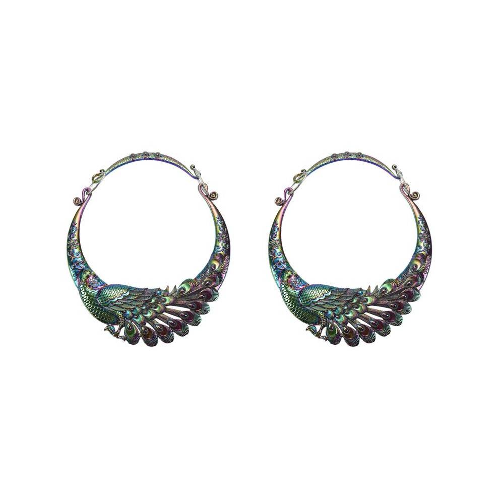 2X Retro Ethnic Carved Green Necklace Indian Maxi Jewelry Women Exaggerated Necklace Jewelry