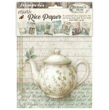 Stamperia Rice Paper A6 Mini 8/Pkg - Herbarium Silvae