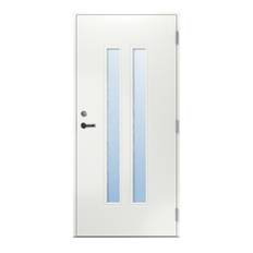 Ytterdörr Belle - med glas 11x21 Högerhängd Frostat glas Vit NCS S0502-Y