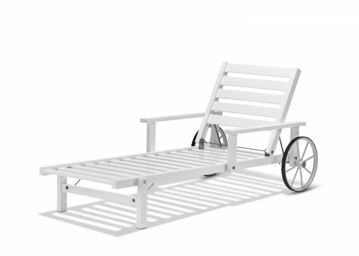 Liggvagn Aluminium - Vit