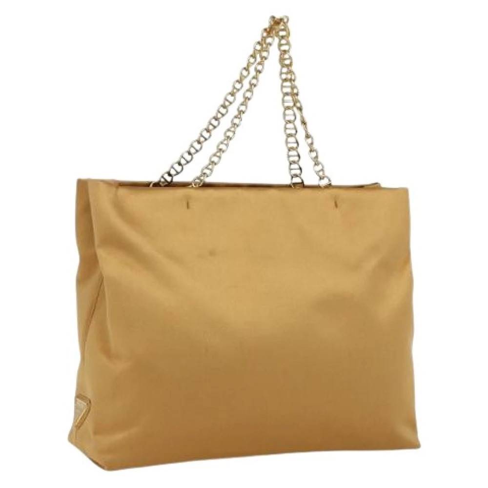 Prada Vintage Pre-owned Satin Tote Bag - Vintage - Dame - Brun - ONE SIZE - Satin